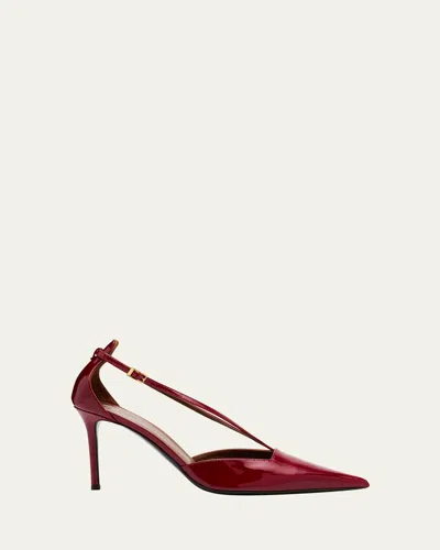Giuseppe Zanotti Patent Leather Pointed-toe Pumps In Red