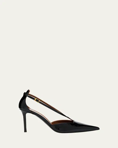 Giuseppe Zanotti Patent Leather Pointed-toe Pumps In Black