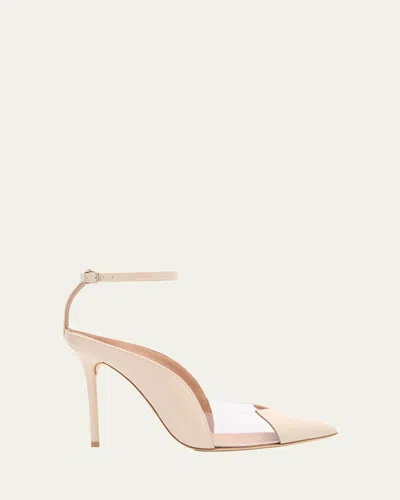 Malone Souliers Clear Pointed Toe Pumps In Multi
