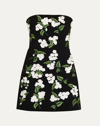 Alice And Olivia Velia Embellished Strapless Mini Gown In Multi