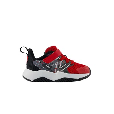 Pre-owned New Balance Rave Run V2 Bungee Lace Top Strap Toddler 'team Red Black Cement' | Infant Size 6