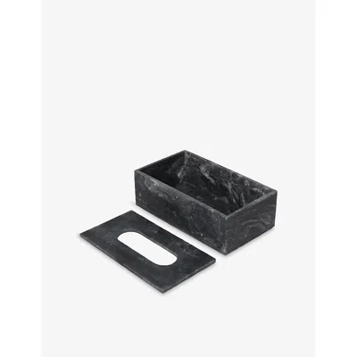 Ferm Living Mist Resin Tissue Box In Black