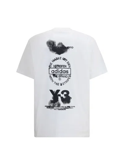 Y-3 White Logo-print T-shirt In White