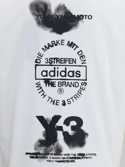 Y-3 White Logo-print T-shirt In White