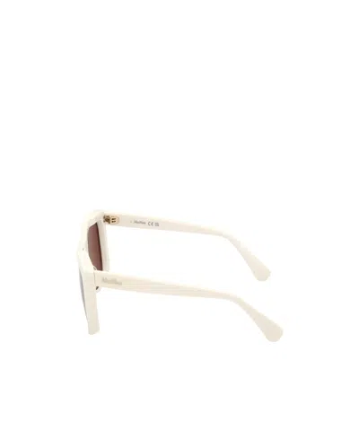 Max Mara Logo Sunglasses In White