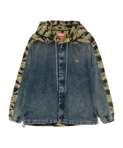 Diesel Loro Piana Dark Lagoon-coloured Doccio Jeans In Blue