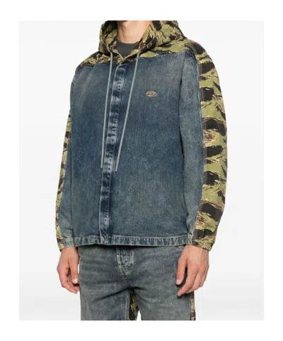 Diesel Loro Piana Dark Lagoon-coloured Doccio Jeans In Blue