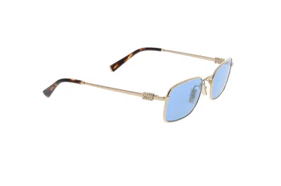 Miu Miu Rectangular Sunglasses In Blue