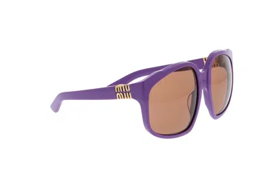 Miu Miu Sonnenbrille Mit Geometrischem Gestell In Brown