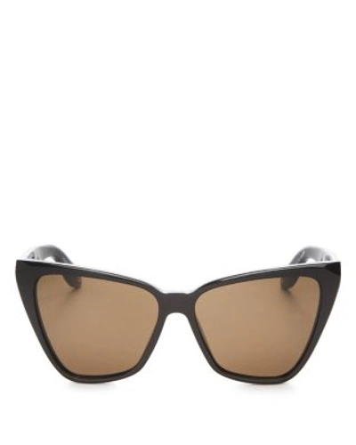 Givenchy Women's 7032 Cat Eye Sunglasses, 57mm In Shiny Black/brown Solid