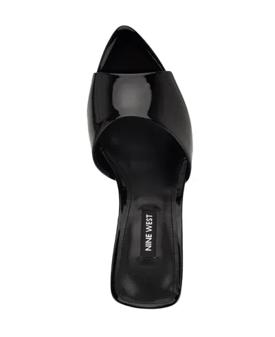 Nine West Women's Hather Slip-on Stiletto Sandals In Black