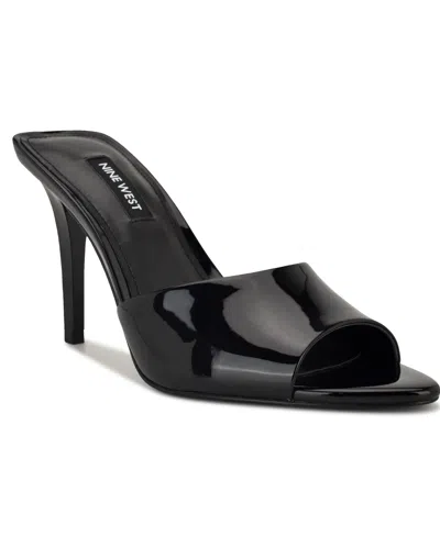 Nine West Women's Hather Slip-on Stiletto Sandals In Black