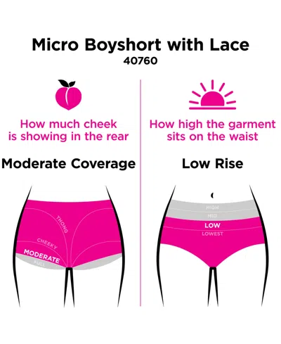 Maidenform Lace Trim Microfiber Boyshort Underwear 40760