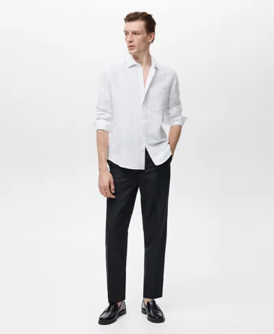 Mango Regular Fit Oxford Button-down Shirt In White