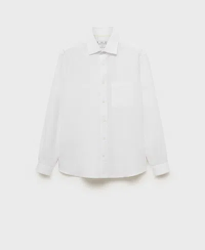 Mango Regular Fit Oxford Button-down Shirt In White