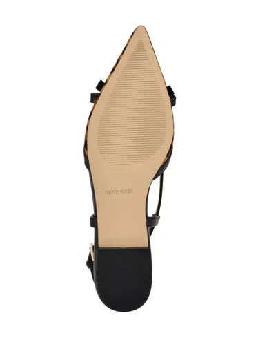Nine West Women's Grean Pointy Toe Slingback Flats In Brown