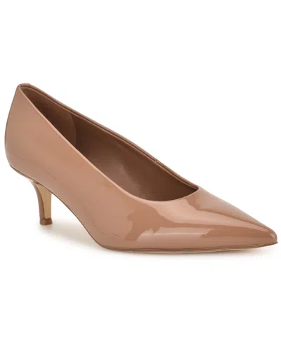 Nine West Women's Adalys Pointy Toe Kitten Heel Pumps In Neutral