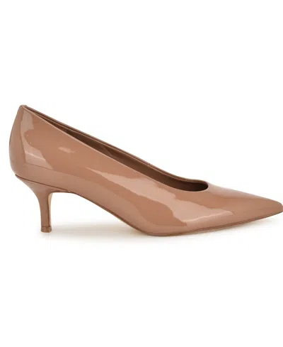Nine West Women's Adalys Pointy Toe Kitten Heel Pumps In Neutral