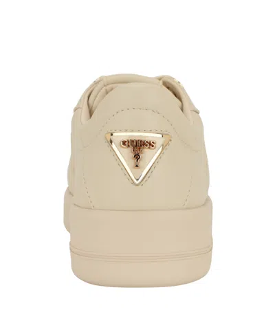 Guess Women's Ronii Quattro G Peony Jacquard Lace-up Sneakers In Nude