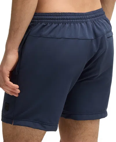Hugo Boss Boss Solid Stretch Swim Trunks In Blue