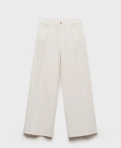 Mango Women's Straight-fit Cotton Pants In White