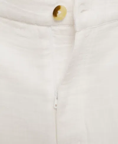 Mango Women's Straight-fit Cotton Pants In White