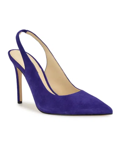 Nine West Women's Feather Slingback Stiletto Pumps In Purple