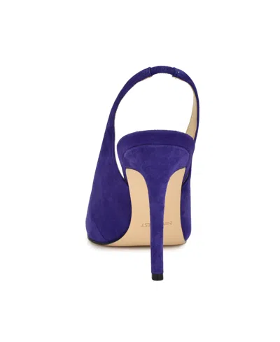 Nine West Women's Feather Slingback Stiletto Pumps In Purple