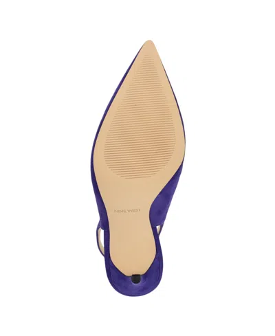 Nine West Women's Feather Slingback Stiletto Pumps In Purple