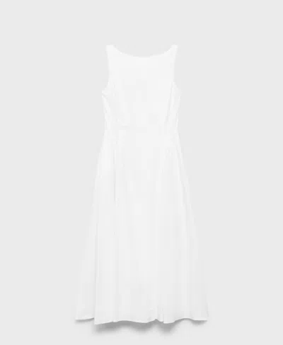 Mango Flared Midi-dress White In White