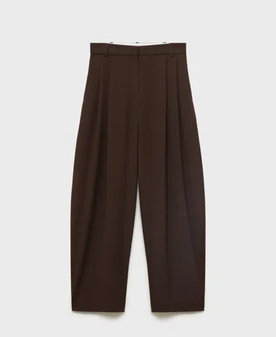 Mango One-shoulder Top In Brown