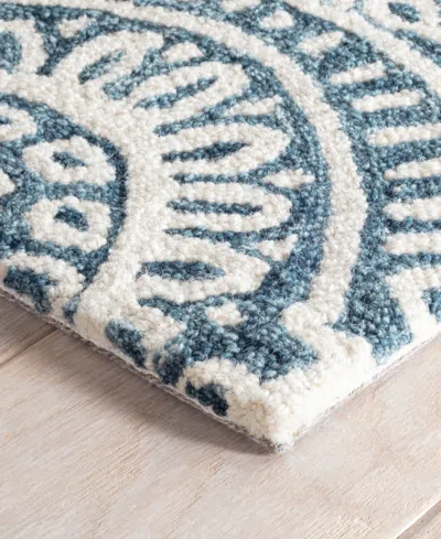 Dash And Albert Rugs By Annie Selke Temple Wool Da503 8'x10' Area Rug In Blue