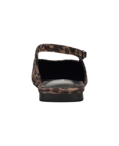 Calvin Klein Galiana Slingback Pointed Toe Flat In Brown