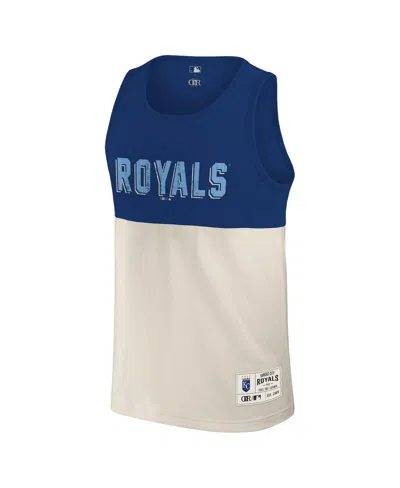Fanatics Darius Rucker Collection By  Men's Royal/cream Kansas City Royals Color Block Tank Top In Multi