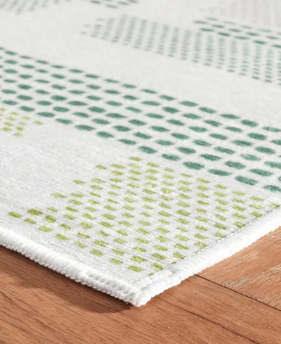Dash And Albert Rugs By Annie Selke Tread Lightly Machine Washable Da2201 3'x5' Area Rug In Green