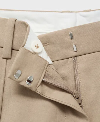 Mango Cotton Mix Tailored Halter Waistcoat Co-ord In Brown