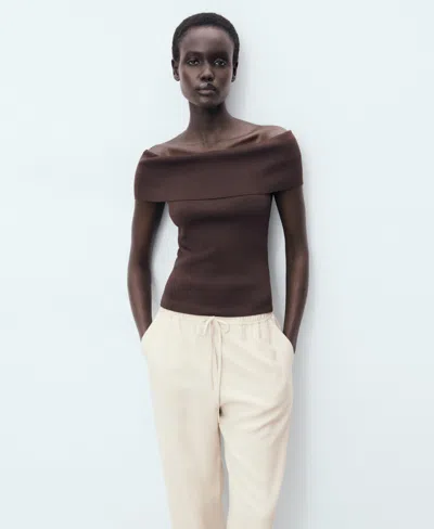 Mango Women's Drawstring Linen Pants In Sand