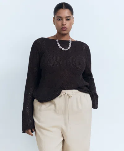 Mango Women's Drawstring Linen Pants In Sand