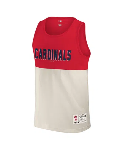 Fanatics Darius Rucker Collection By  Men's Red/cream St. Louis Cardinals Color Block Tank Top In Red
