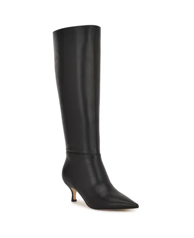 Nine West Women's Somas Tall Kitten Heel Boots In Black
