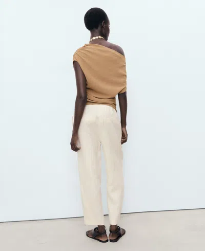 Mango Women's Drawstring Linen Pants In Multi