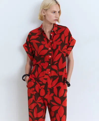 Mango Women's Flowy Printed Pants In Multi