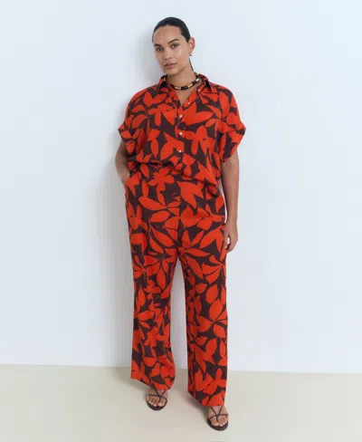 Mango Women's Flowy Printed Pants In Multi