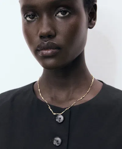 Mango Greta Waistcoat In Black