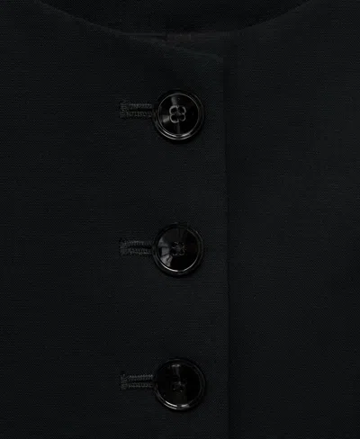 Mango Greta Waistcoat In Black