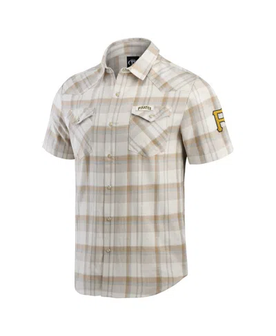 Fanatics Men's Gray San Francisco Giants Plaid Full-snap Shirt In Neutral