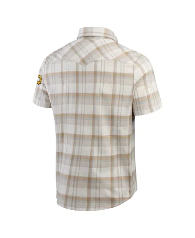 Fanatics Men's Gray San Francisco Giants Plaid Full-snap Shirt In Neutral