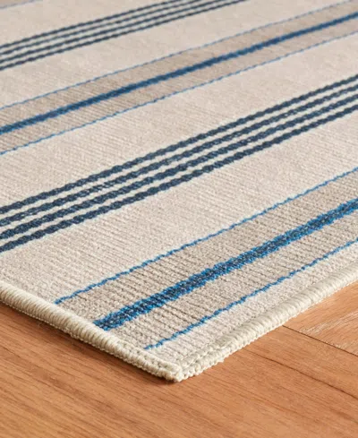 Dash And Albert Rugs By Annie Selke Nimes Ticking Machine Washable Da2059 6'x9' Area Rug In Multi