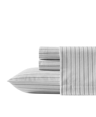 Eddie Bauer Printed Cotton Flannel 4-pc. Sheet Set, King In Gray