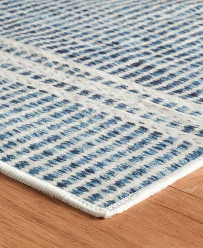 Dash And Albert Rugs By Annie Selke Malta Machine Washable Da2043 3'x5' Area Rug In Blue